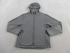 Z Zegna Sweatshirt Mens Medium Heather Gray Hoodie Tech Merino Wool Full Zip