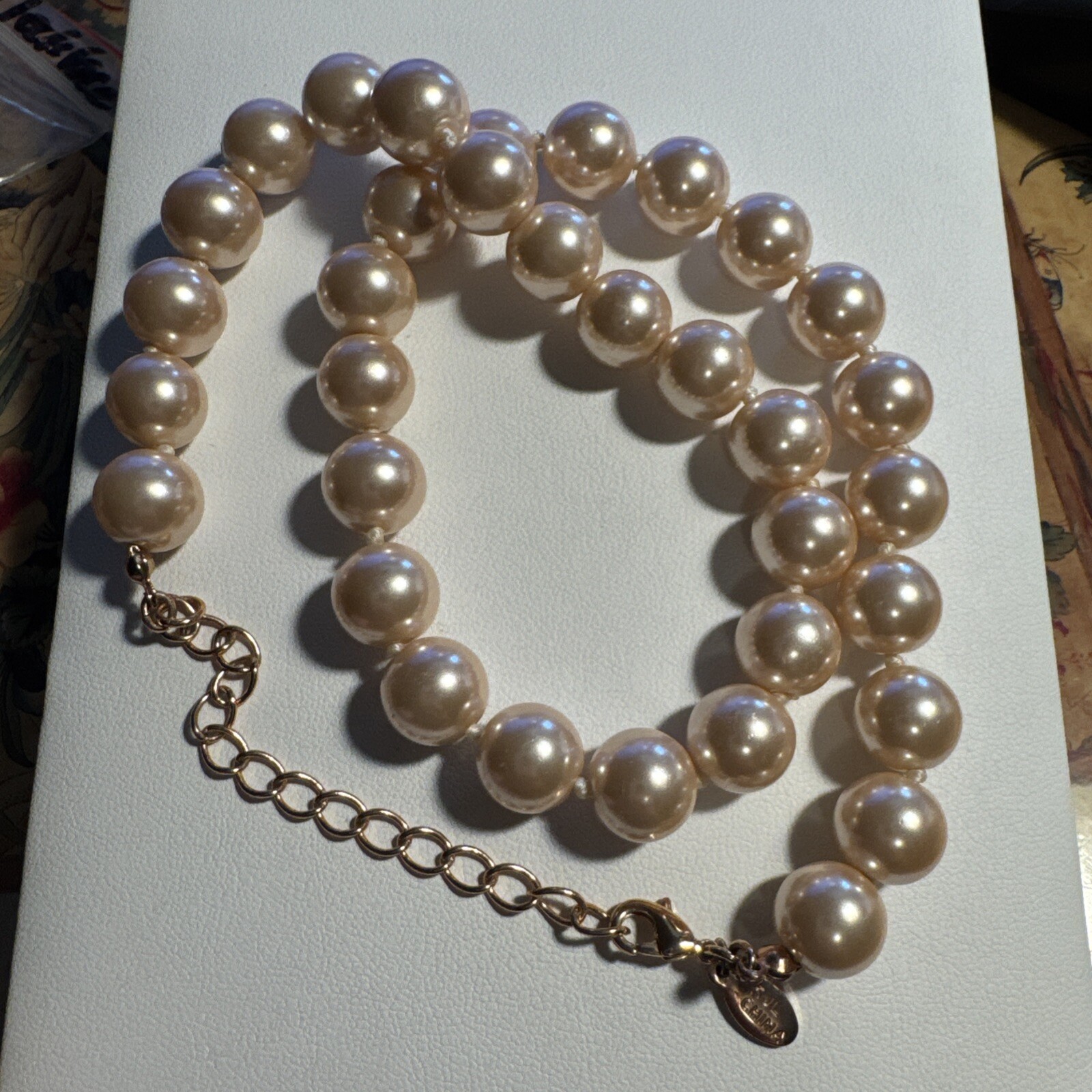 KJL Kenneth Jay Lane Necklace Perfectly Pink Faux… - image 4