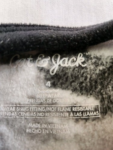 Pigiama bambino Cat & Jack taglia 4 set due pezzi morbido nero bianco e grigio - Foto 3 di 7
