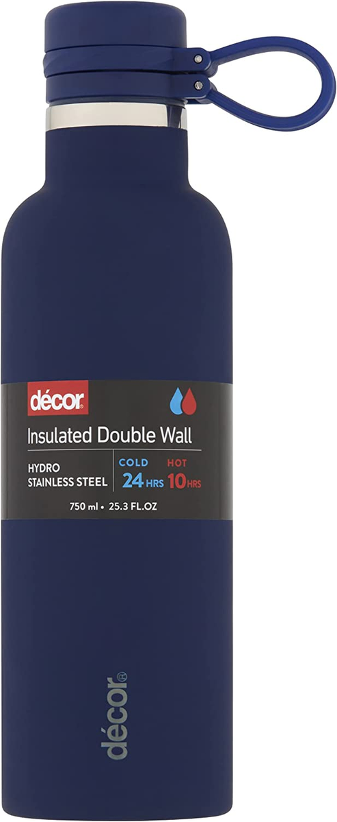 Décor Hydro Double Wall Stainless Steel Bottle, Assorted, 750 Ml