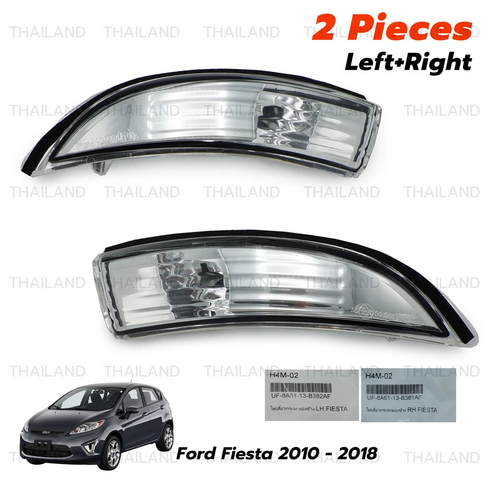 Fits Ford Fiesta Sedan Hatchback 2010 18 Lh+Rh Side Indicator Lamps Mirror - Image 4 of 4