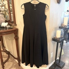 UNIQLO x THEORY Black Ultra Stretch Sleeveless Flare Maxi Dress Size Small
