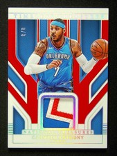 8/8≈1/1 2024-25 Panini National Treasures Carmelo Anthony Timeless Patch Red