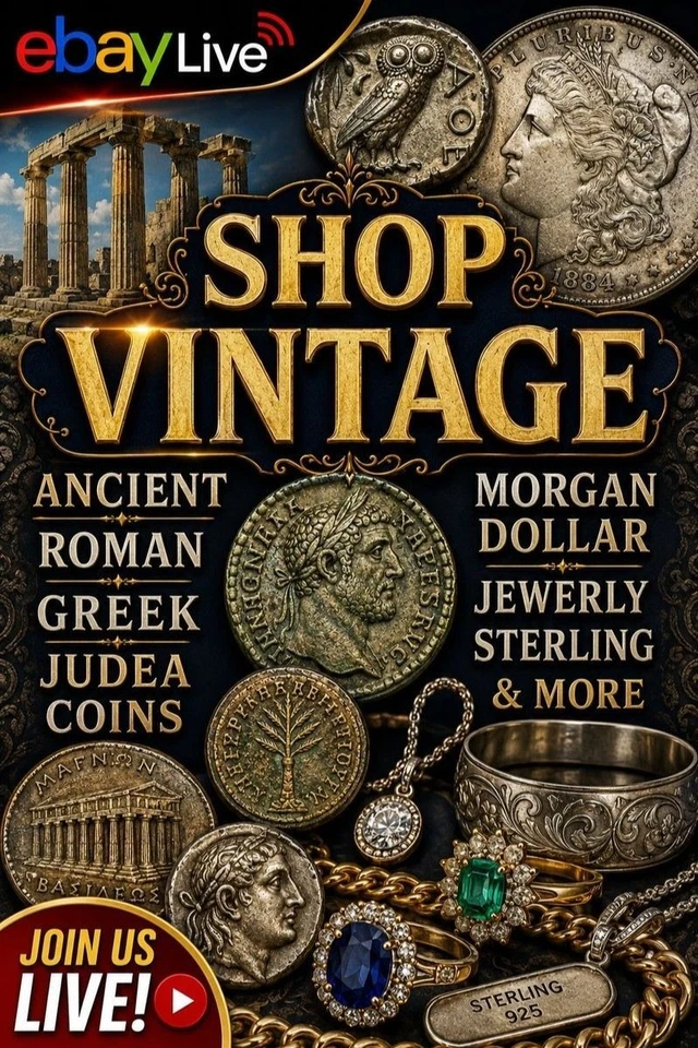 Ancient Roman Green Judean Bronze Silver Coins, Morgan Dollars Jewelry