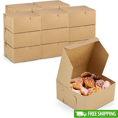 Kraft Gift Boxes 25 Pack Bakery Boxes Tuck Top Food Safe Durable Packaging New
