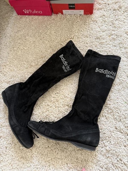 Women Baldinini Boots Black Suede 38