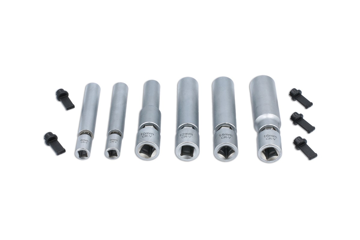 Laser Tools Girevole Scintilla & Luminoso Presa Set 0.6cmD, 1cmD 6pc 8066