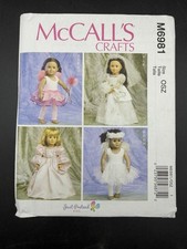 McCall's Pattern M6981 Clothes Accessories For 18" Doll One Size Uncut