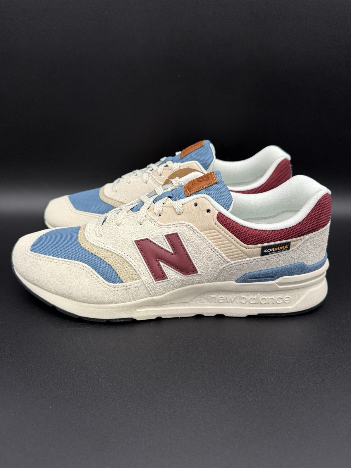 New Balance 997H Beige Shoreline Blue Men's Shoes Sneakers CM997HNL thumbnail 2
