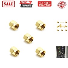 5 Pcs SMA Female Jack Dust Cap, SMA Coax Protective Cover Gold-Plated RF Plug...