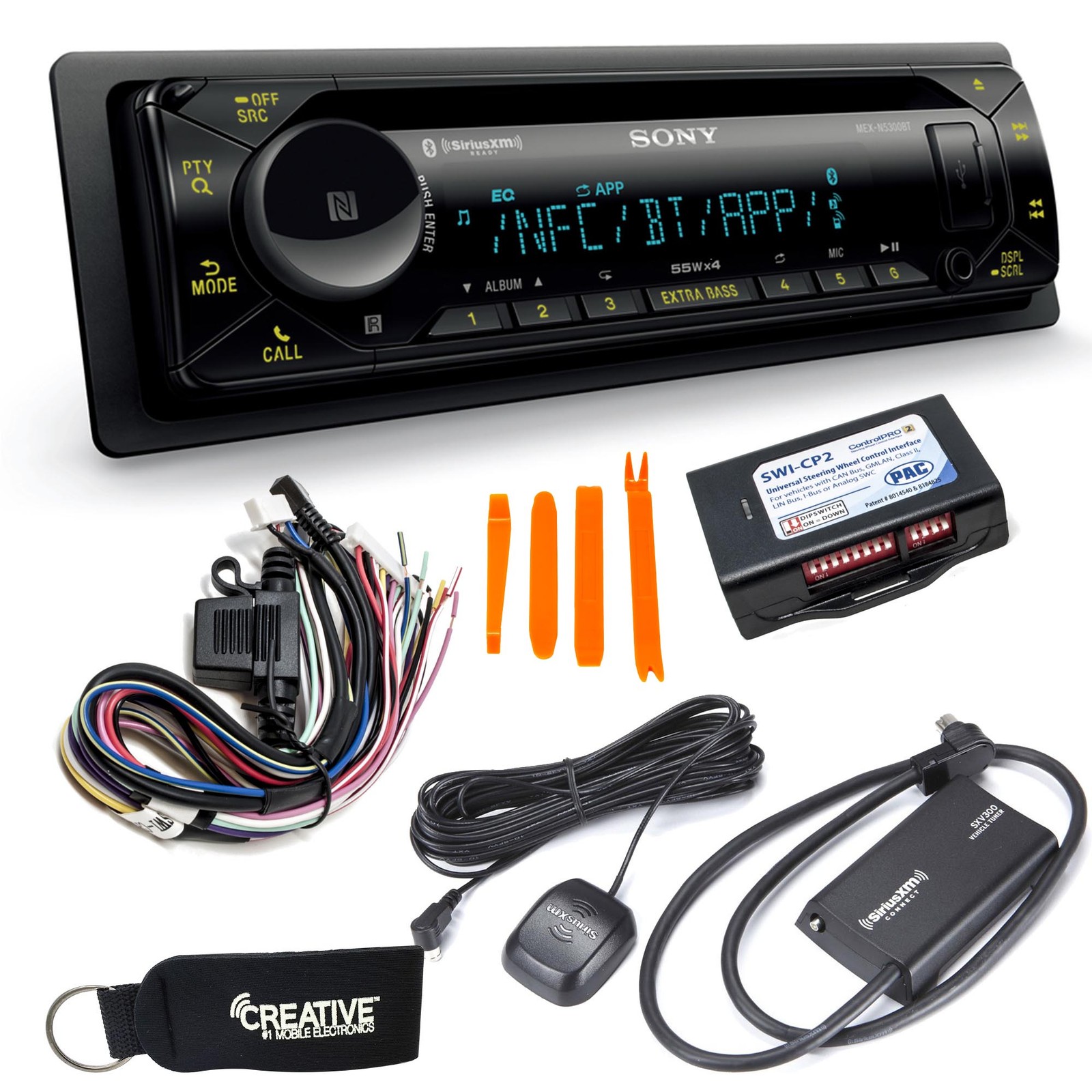 Sony MEX-N5300BT Bluetooth CD SiriusXM Radio Tuner and Steer