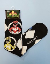 Mighty Morphin Power Rangers Superheroes Socks NEW Footwear Fashion 90s Novelty
