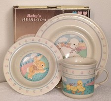 1984 Hallmark Baby's Heirloom Collection Dish Set Cup, Bowl Plate