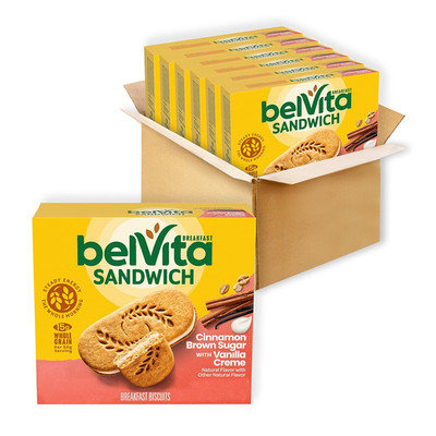 Breakfast Sandwich Cinnamon Brown Sugar with Vanilla Creme Breakfast Biscuits, 3