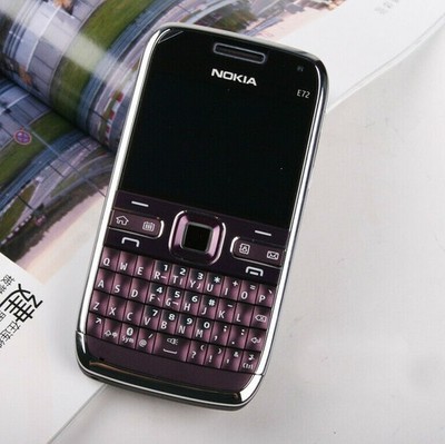 Purple UNLOCKED Original Nokia E72 5MP 3G WIFI QWERTY Keyboard MP3 Mobile Phone