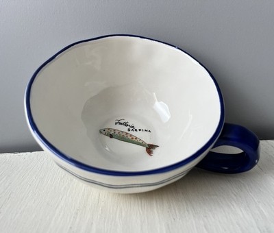 Anthropologie Molto Bene Trattoria Sardina Sardine Fish Mug Bowl Rare HTF