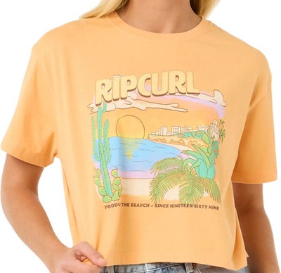 RIP CURL Shirt Tshirt Oberteil LA PALOMA CROP T-Shirt 2025 pastel orange