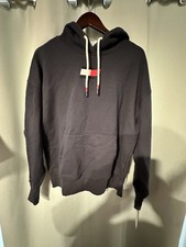 NWT Tommy Jeans Men's Oversized Signature Badge Pullover Fleece Hoodie S