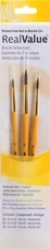 Princeton Artist Brush P9100 Natural Camel Real Value Brush Set-3/Pkg (3Pk)