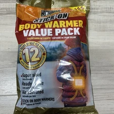 8 HotHands Stick - On Body Warmer 12 Hours Heat Per Warmer!!!