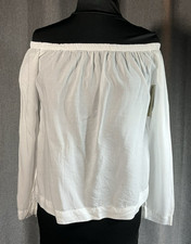 Bella Dahl NWT Off-The-Shoulder Long Sleeve White Blouse Top - XS