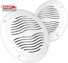 5-Inch Water Resistant Outdoor Speakers, Dual Cone, 25W Peak Power, Marine and R