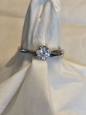 Ring Größe 17, 925er Silber Rhodiniert, Zirkonia