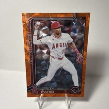 Kyren Paris 2025 Topps Update Orange Diamante Foil /25 Los Angeles Angels