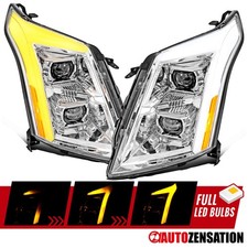 Fit 2010-2016 Cadillac Srx Full Led Projector Headlights Lamps Sequential Signal