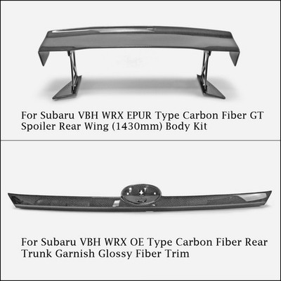For Subaru VBH WRX EPUR GT Spoiler Rear Wing (1430mm)/Rear Trunk Garnish Carbon