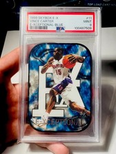 1999 Skybox E-X Blue E-Xceptional Vince Carter #11 #/250 PSA 9 POP 9 Super Rare