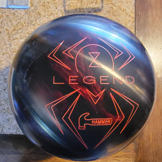 Hammer Black Widow Legend 14# Used Bowling Ball Plugged & Surfaced!