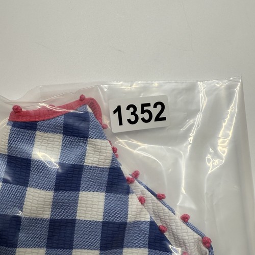 Marysia Bumby French Mott Bikini Top Girls 12 Swimsuit Blue Gingham Nautical - Picture 7 of 7
