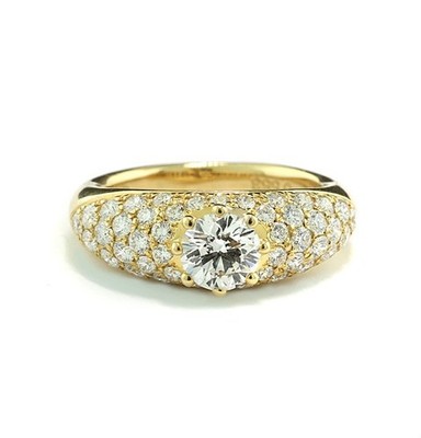 Wert 6.680 Euro Brillant Ring total 1,23 carat G/ VS 750 Gold 5,0 Gr. Neu