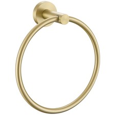 Brushed Gold Bath Towel Ring 304 Stainless Steel Heavy Duty Holder Wall
