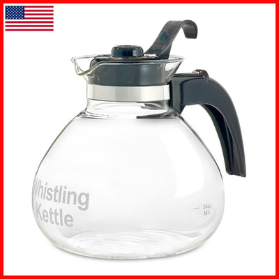 Café Brew Collection Borosilicate Glass Stove Top Whistling Tea - 12 -