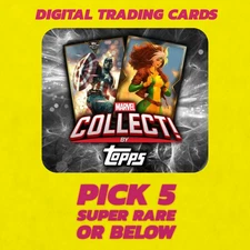 DIGITAL Topps Marvel Collect - Pick Any 5 Super Rare or Below Singles