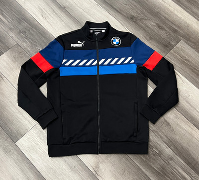 Puma BMW Motorsports Men's Black Blue Jacket Size Large
