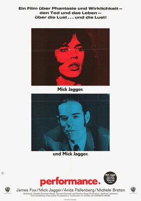 Performance ORIGINAL A1 Kinoplakat Mick Jagger / James Fox / Anita Pallenberg