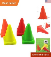 Versatile 7-Inch Sports Training Cones Durable Agility Markers for All Games
