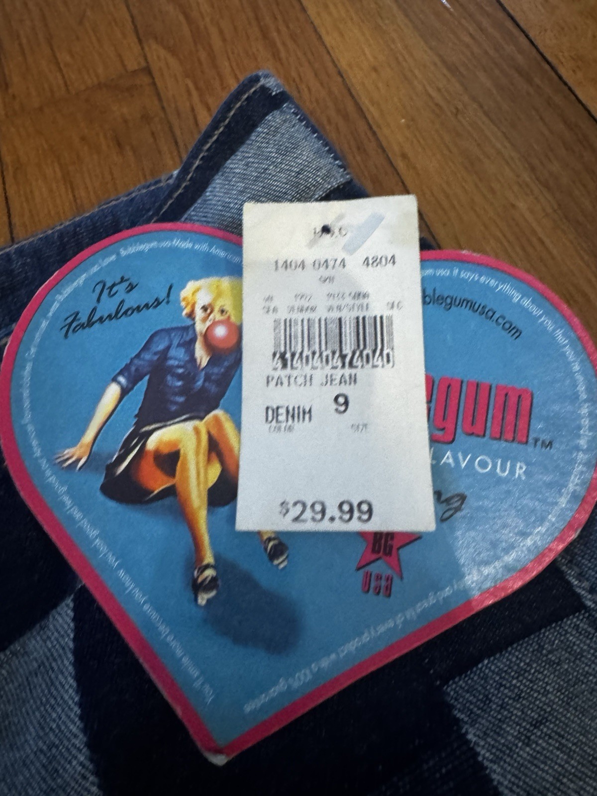 Vintage Bubblegum Bootcut Jeans Patchwork Juniors… - image 3