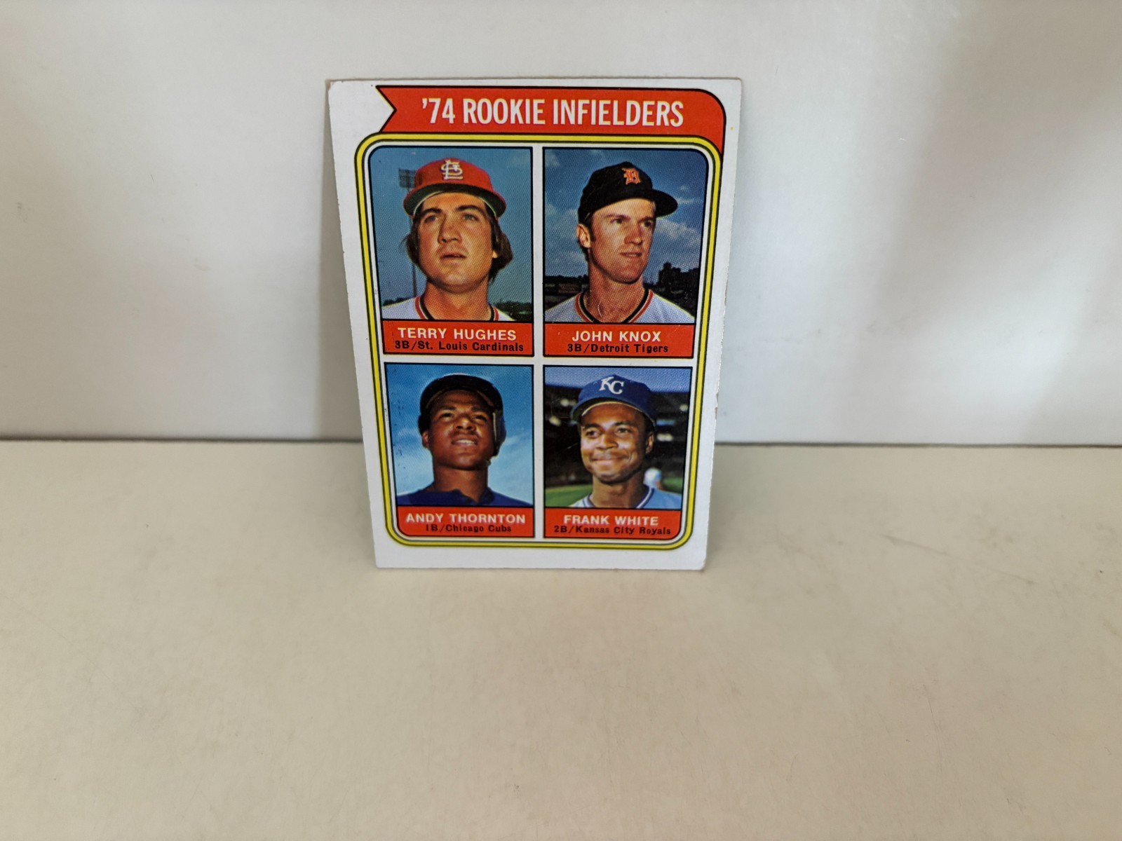 1974 ROOKIE INFIELDERS Baseball Card #604 FRANK WHITE John Knox ANDY THORNTON Ex