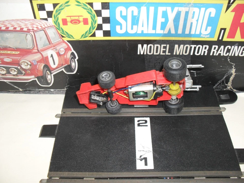 scalextric vintage c23 scalletti arrows slotcar (red) - image 2 of 3