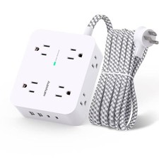 HANYCONY 8 Outlet Surge Protector Power Strip with 4 USB 2 USB-C Charging