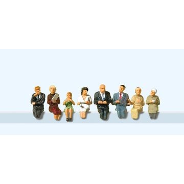 Preiser 10299 Seated Passengers Diners (6) Exclusive Figure Set