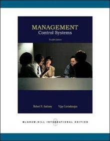 Management Control Systems von Robert N. Anthony | Buch | Zustand gut