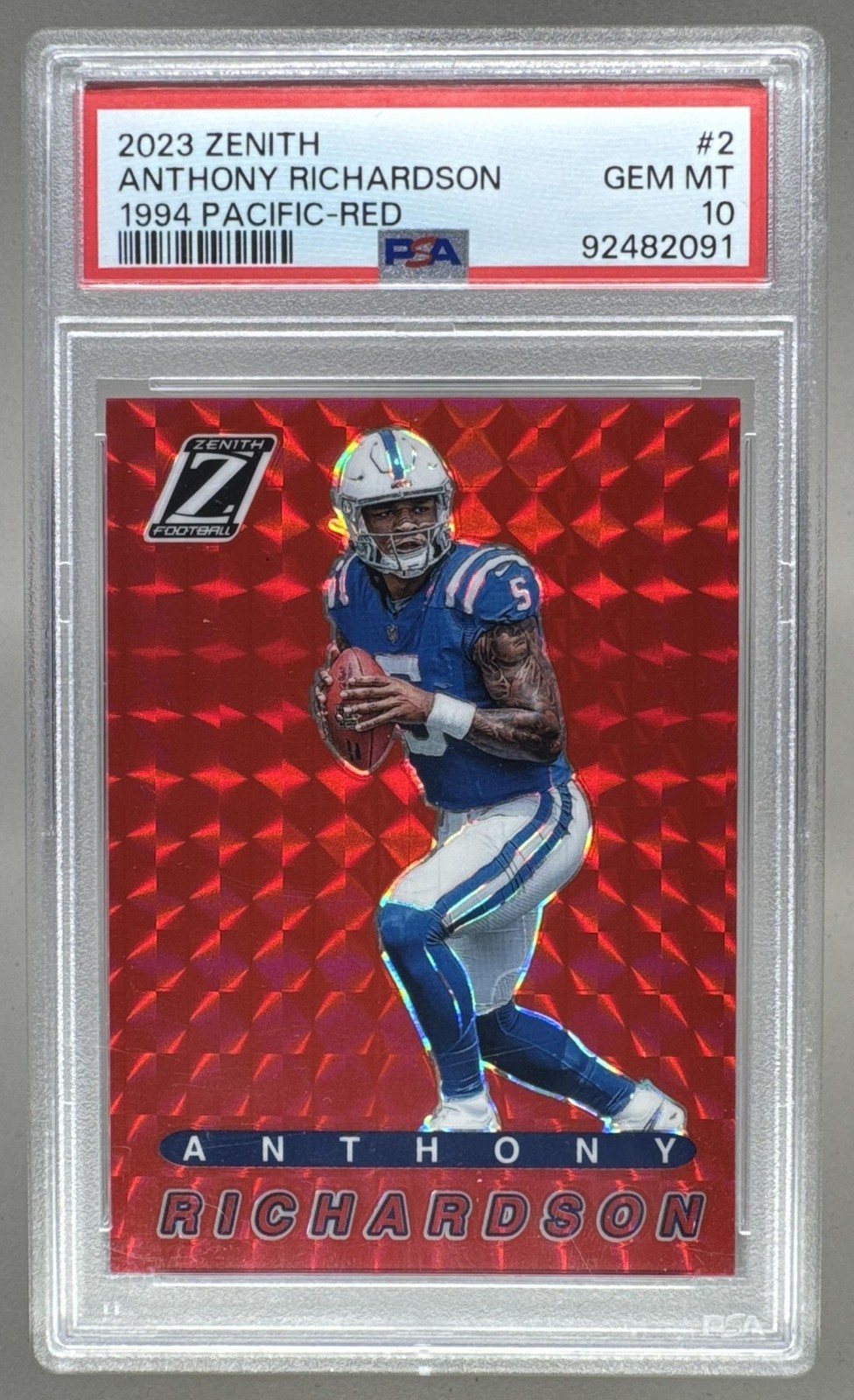 Anthony Richardson Panini Zenith 1994 Pacific #2 Red