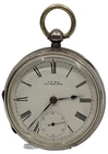 Antique Waltham 7J Grade "Export" 18s Key Wind Sterling Silver Case RUNS GREAT