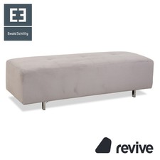 Ewald Schillig Stoff Hocker Grau