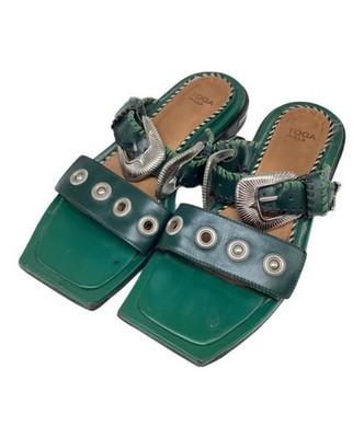 TOGA PULLA                    Square flat sandals green